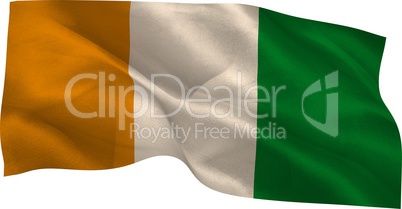 Ivory coast flag waving