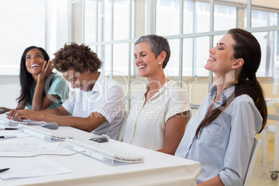 Attractive business people at business meeting