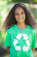 Young environmental activist smiling at the camera