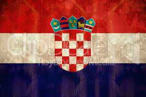 Croatia flag in grunge effect
