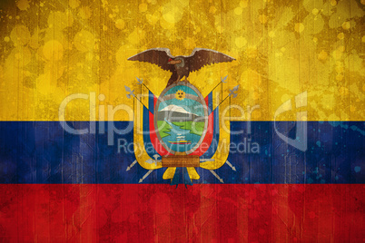 Ecuador flag in grunge effect