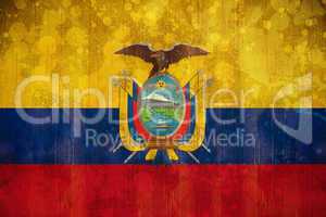 Ecuador flag in grunge effect