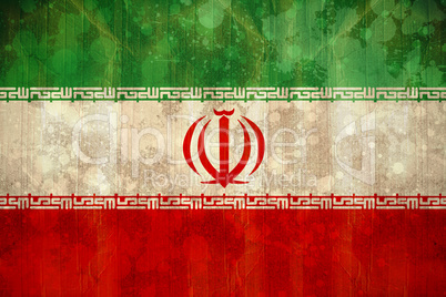 Iran flag in grunge effect