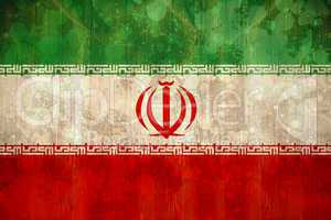 Iran flag in grunge effect