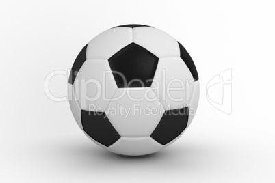 Black and white leather football