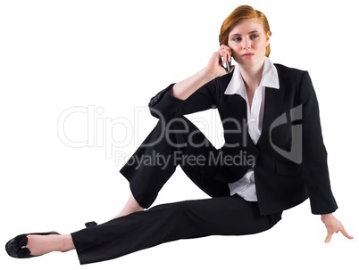Redhead businesswoman on the phone