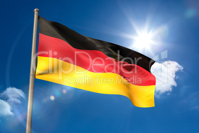 Germany national flag on flagpole