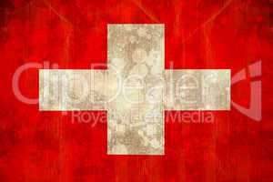 Switzerland flag in grunge effect