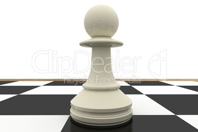 White pawn on chess board