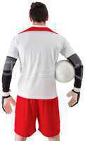 Goalkeeper standing in white jersey