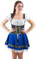 Pretty oktoberfest girl with hands on hips