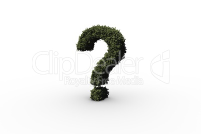 Question mark made of leaves