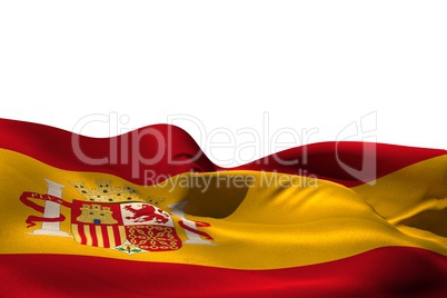 Digitally generated spain flag rippling