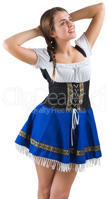 Pretty oktoberfest girl smiling