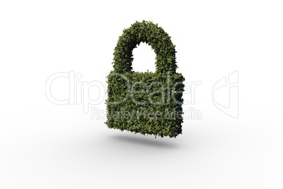 Lock made of leaves