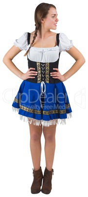 Pretty oktoberfest girl with hands on hips