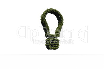 Light bulb made of leaves