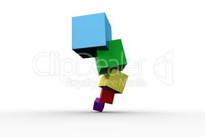 Pile of 3d colourful cubes