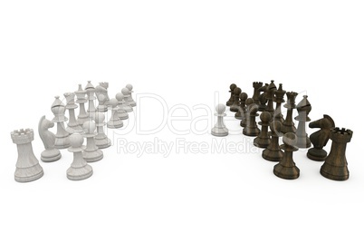 White pawn making the first move