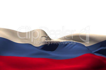 Digitally generated russia flag rippling