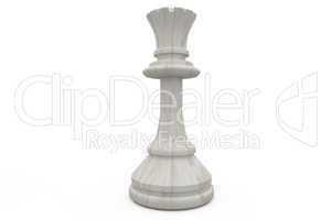 White wooden rook chess piece