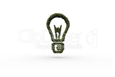 Light bulb made of leaves