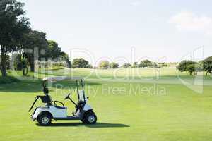 Golf buggy with no one around