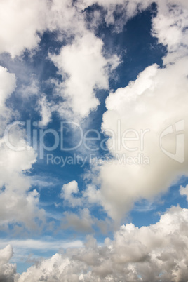 Blue sky with white clouds