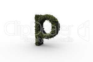 Letter p made of leaves