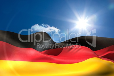 German national flag under sunny sky