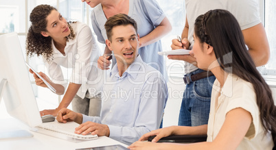Casual business team having a meeting