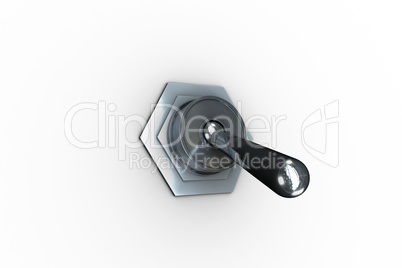 Digitally generated metal flip switch
