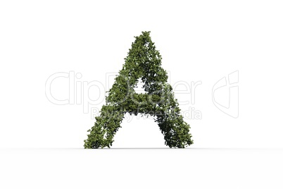 Letter a made of leaves