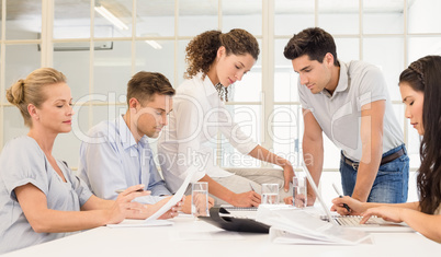 Casual business team having a meeting