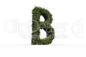 Letter b made of leaves