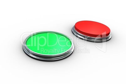 Red and green push buttons