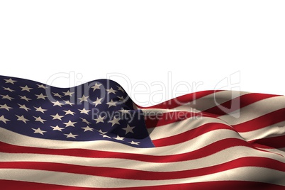 Digitally generated american flag rippling