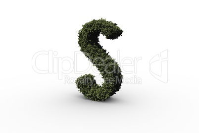 Letter s made of leaves