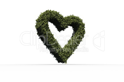 Heart made of leaves