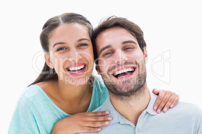 Cute couple smiling at camera Cute couple smiling at camera