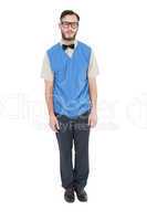 Geeky hipster wearing sweater vest