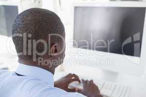 Businessman working at his desk