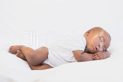 Adorable baby boy sleeping peacefully