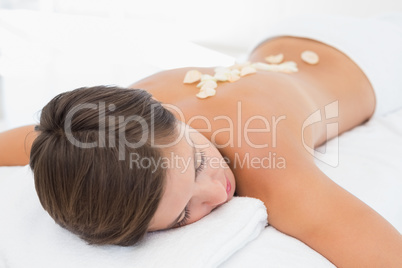 Beautiful young woman receiving a spa treatment