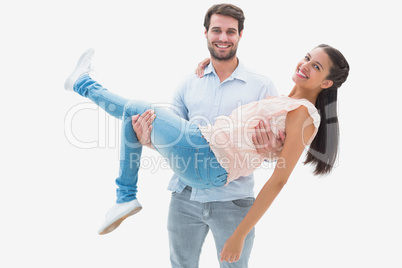 Attractive young couple having fun