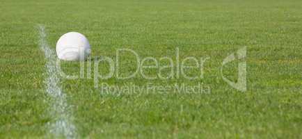 Football on an empty pitch