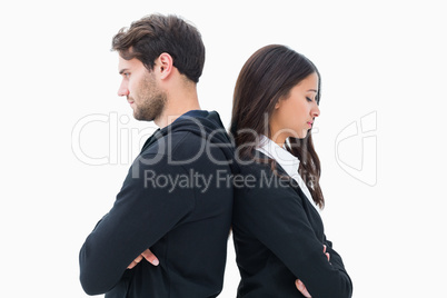 Unhappy couple not speaking to each other