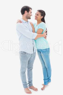 Attractive young couple hugging each other