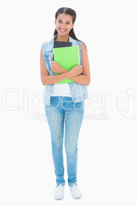 Pretty student smiling at camera