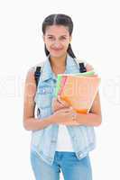 Pretty student smiling at camera